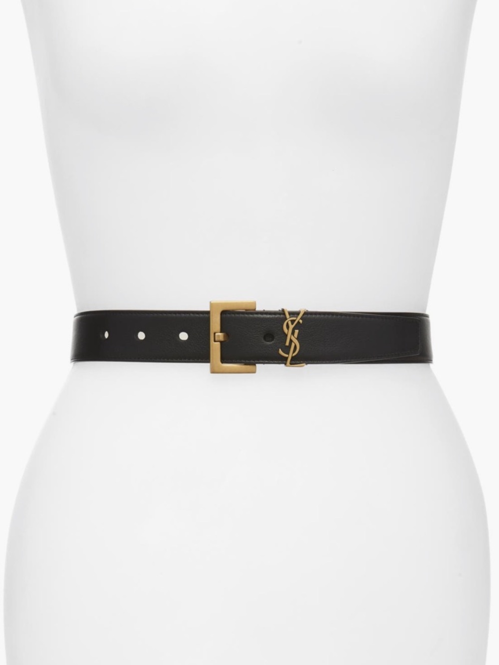 Saint Laurent Laque YSL monogram leather belt - Picture 5 of 5